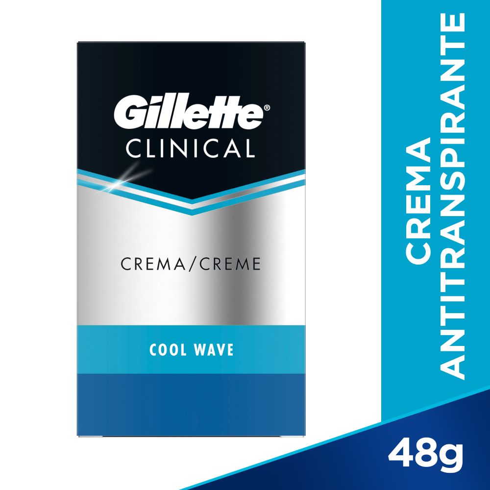 Desodorante en crema Gillette clinical cool wave 48 g