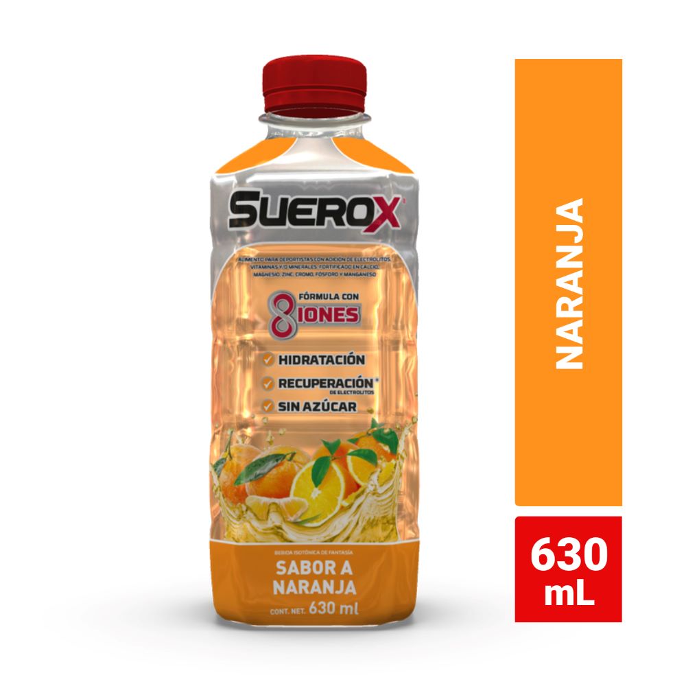Bebida isotónica Suerox naranja 630 ml