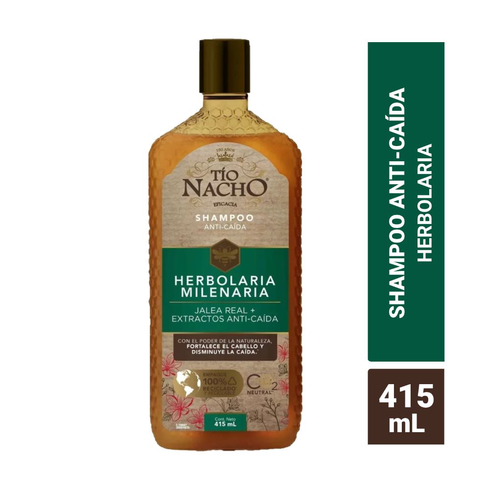 Shampoo Tío Nacho anti caída herbolaria milenaria 415 ml