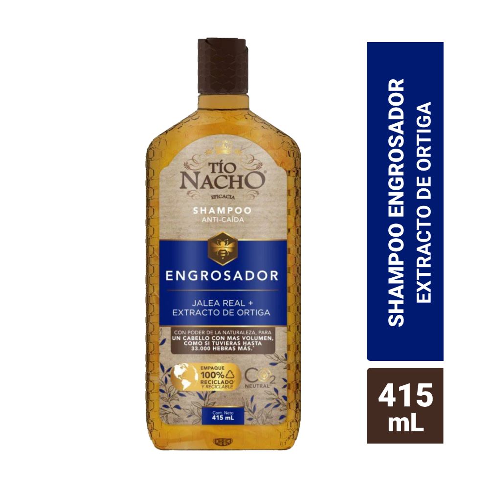 Shampoo Tío Nacho engrosador anti caída 415 ml