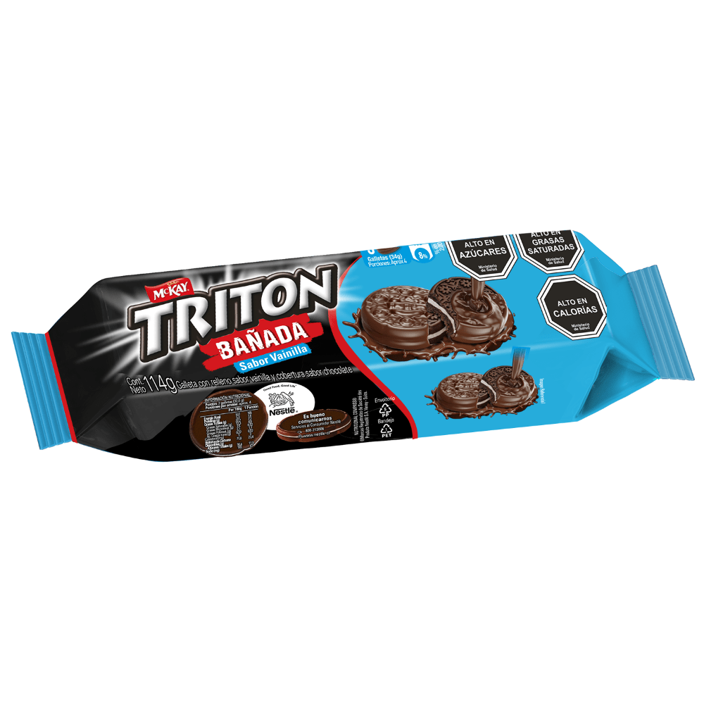 Galleta Tritón bañada en chocolate 114 g