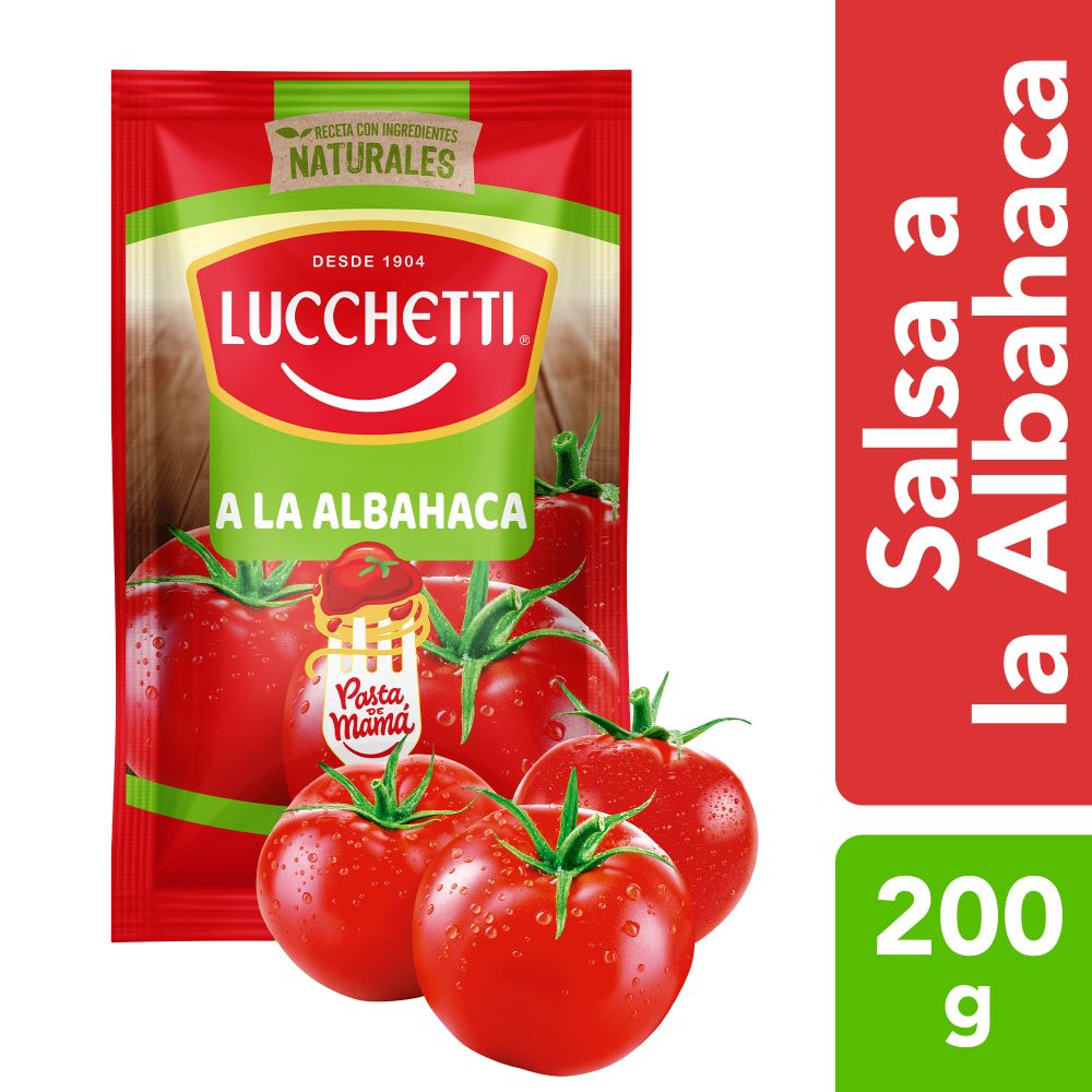 Salsa tomate Lucchetti albahaca 200 g