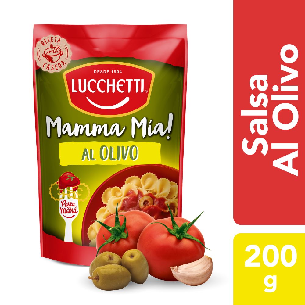 Salsa de tomate Lucchetti Mamma Mía napolitana 200 g