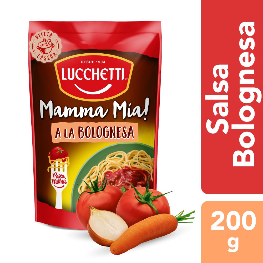 Salsa de tomate Lucchetti Mamma Mía bolognesa 200 g