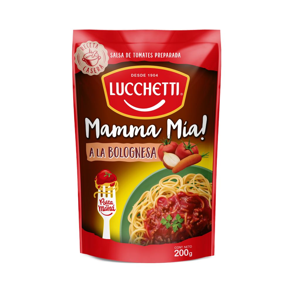Salsa de tomate Lucchetti Mamma Mía bolognesa 200 g Salsa de tomate Lucchetti Mamma Mía bolognesa 200 g