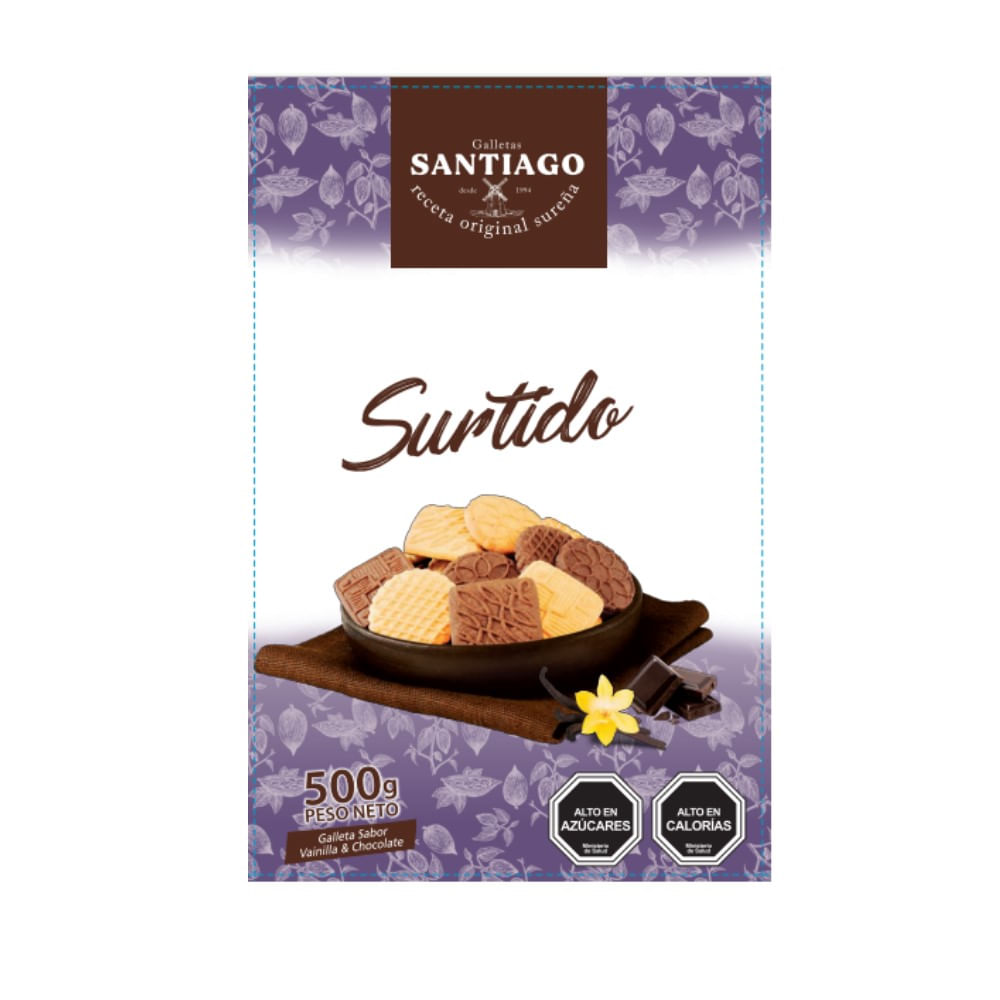 Galletas Santiago sabores surtidos bolsa 500 g
