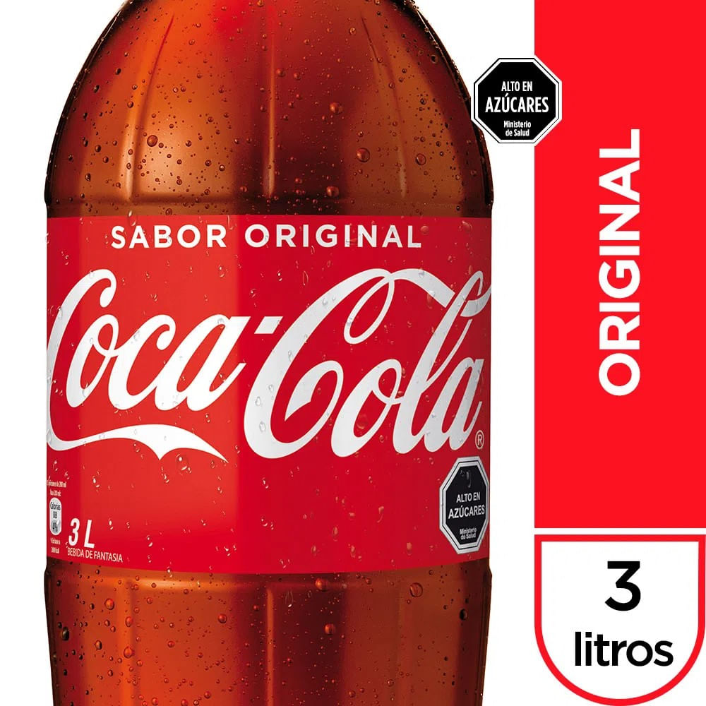 Bebida Coca Cola original desechable 3 L