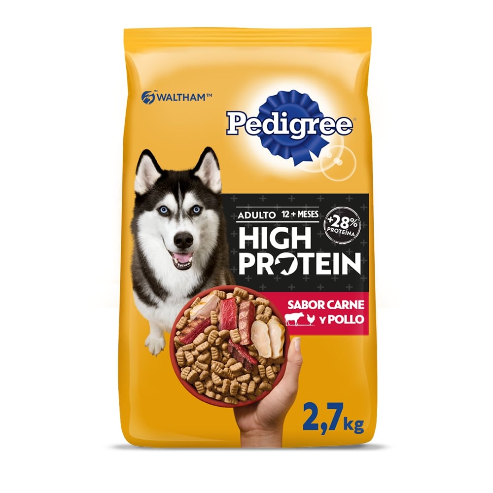 Alimento perro adulto Pedigree high protein carne y pollo 2,7 Kg