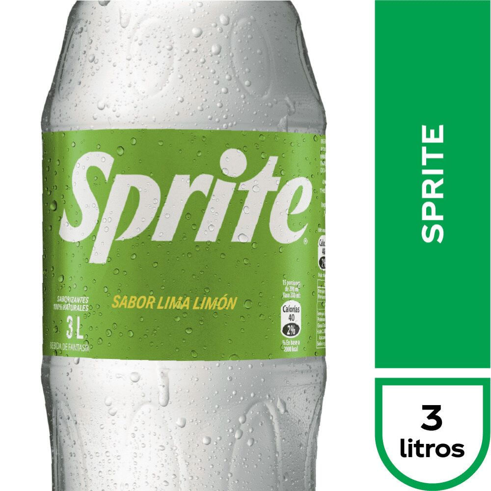 Bebida Sprite desechable 3 L