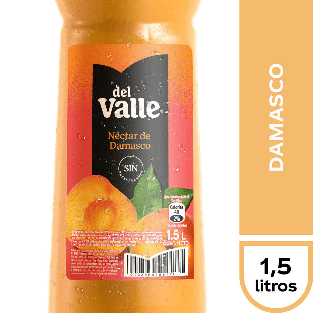 Néctar del Valle damasco botella 1.5 L
