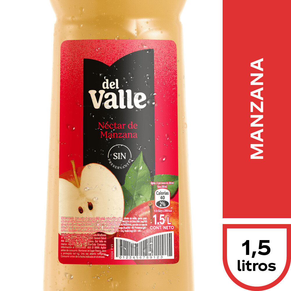 Néctar del Valle manzana botella 1.5 L