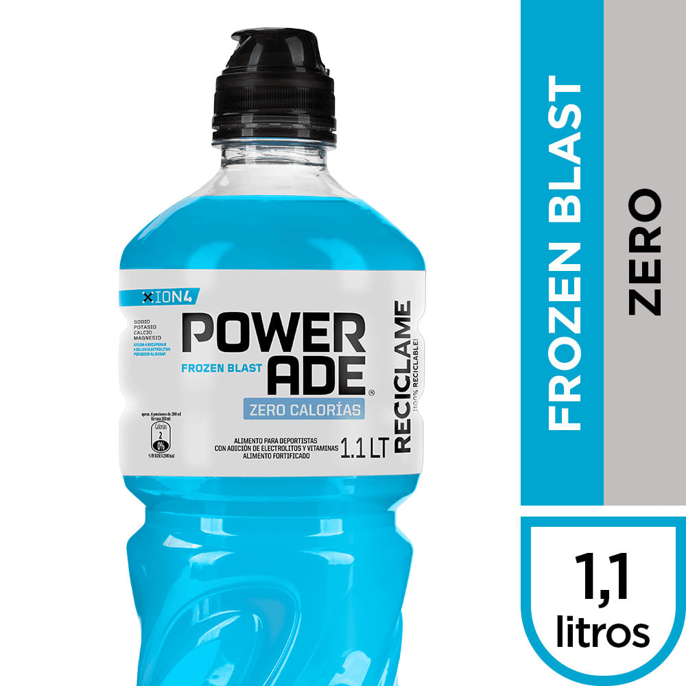 Bebida isotónica zero Powerade frozen blast 1.1 L