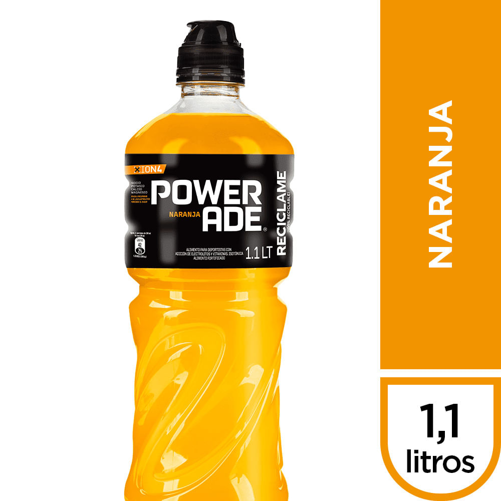 Bebida isotónica Powerade naranja 1.1 L