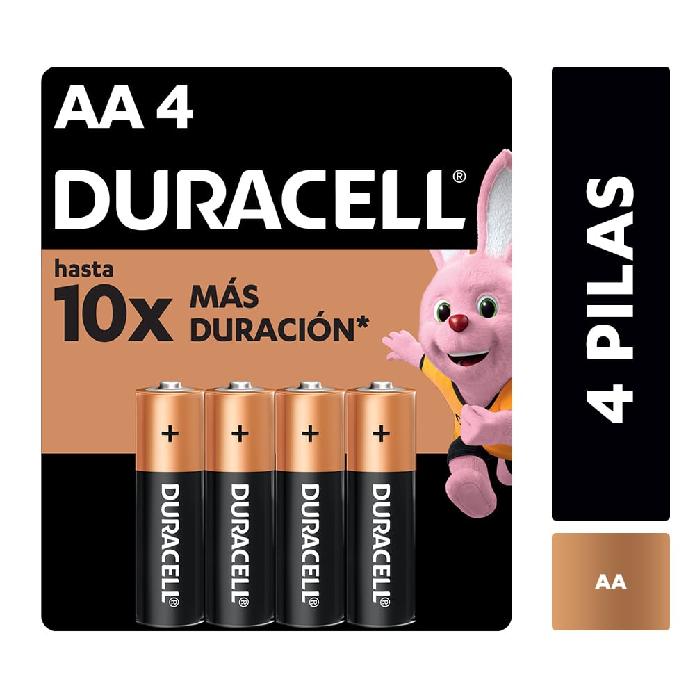 Pila Duracell C&B alcalina AA blister 4 un