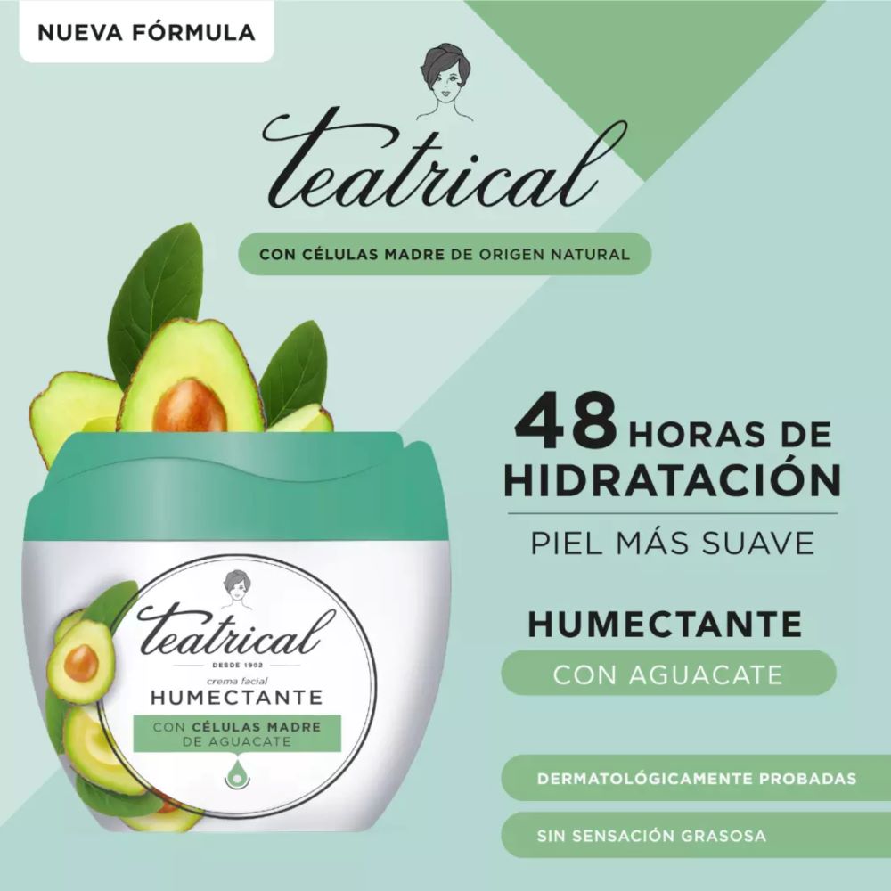 Crema facial Teatrical humectante 200 g Crema facial Teatrical humectante 200 g