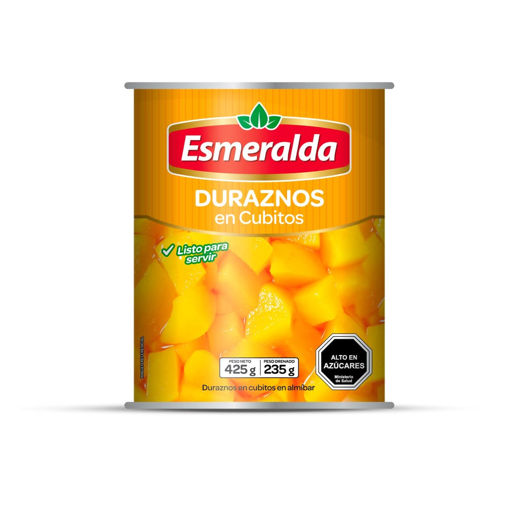 Duraznos Esmeralda en cubitos lata 425 g