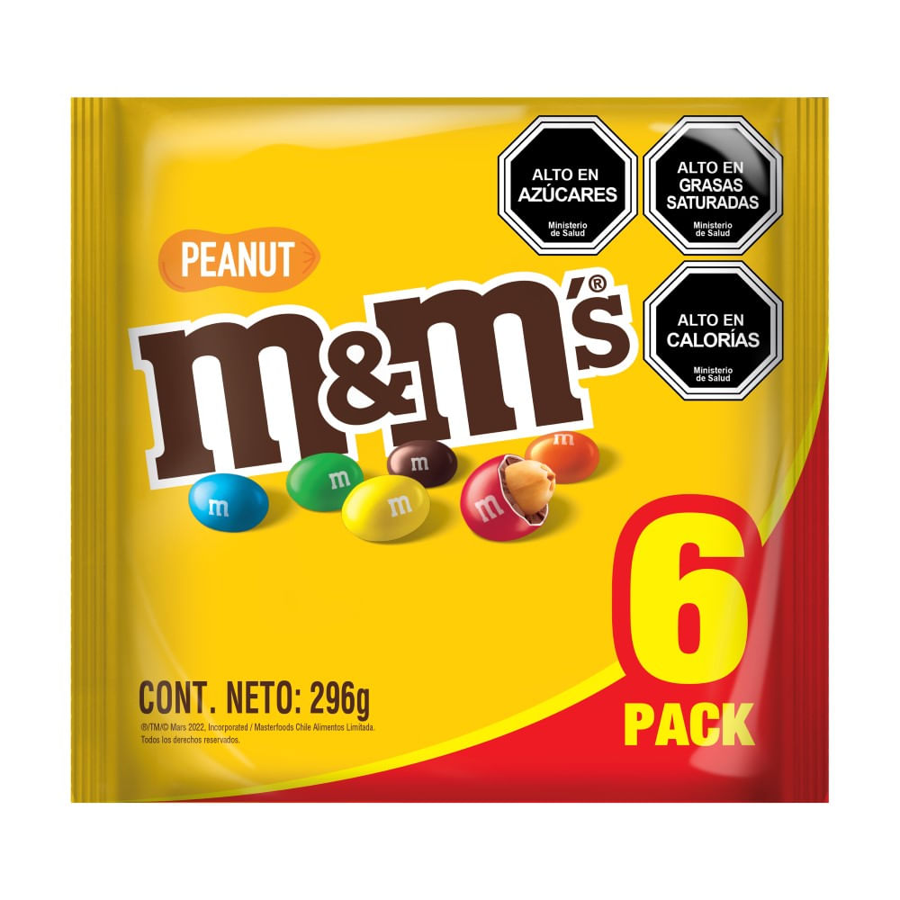 Pack chocolate M&M peanut 296 g