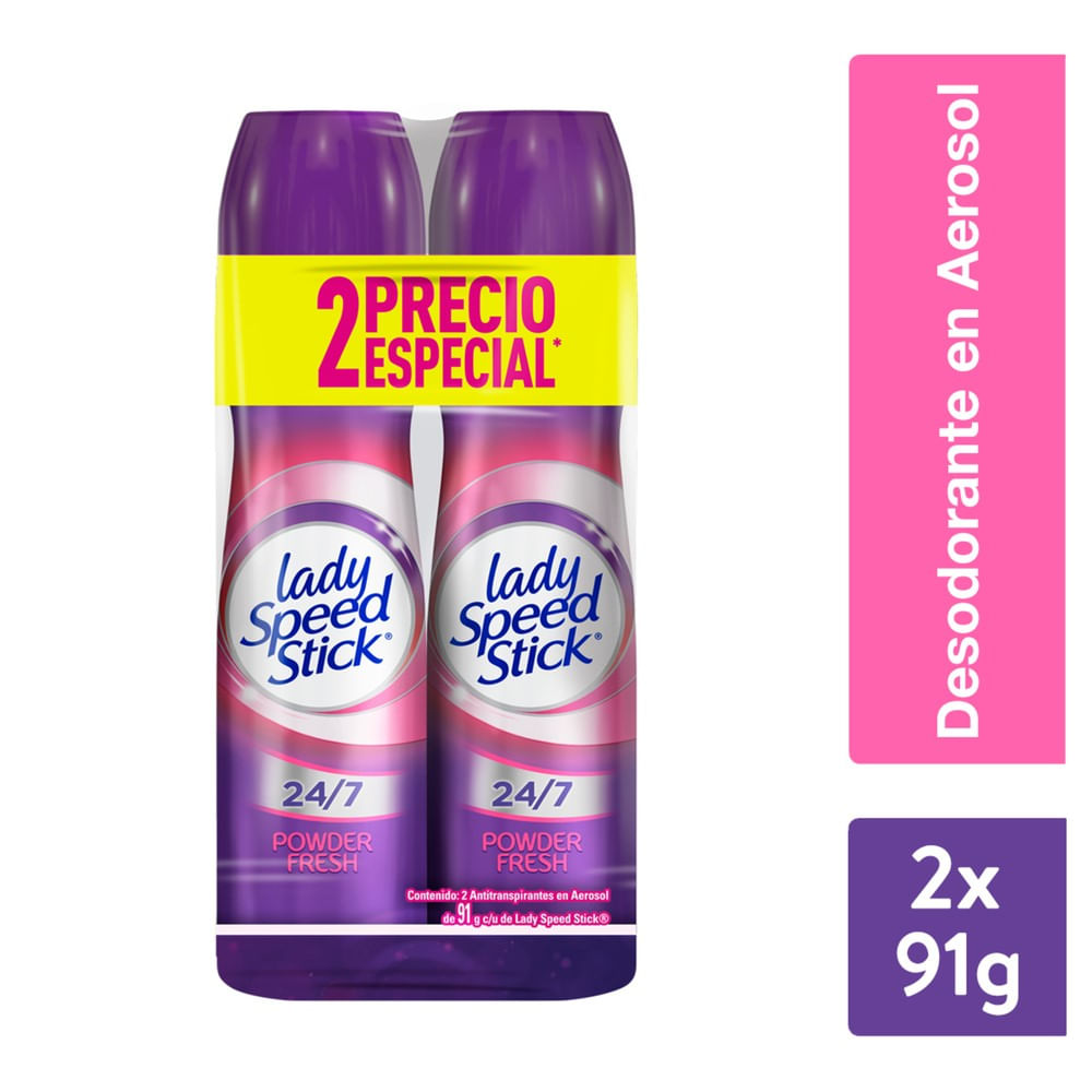 Desodorante en spray Lady Speed Stick fresh 2 un de 91 g