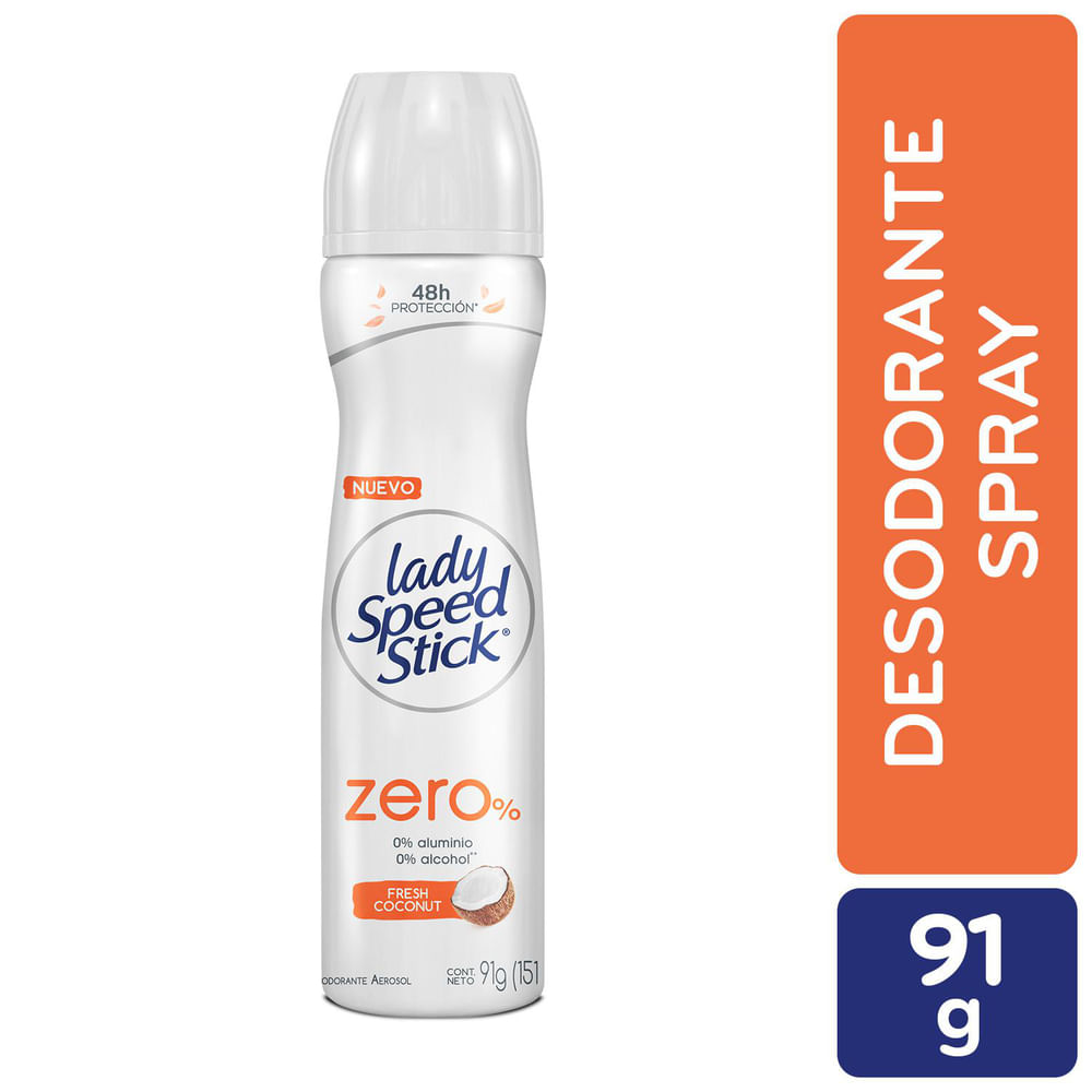 Desodorante en spray Lady Speed Strick zero% coconut 91 g