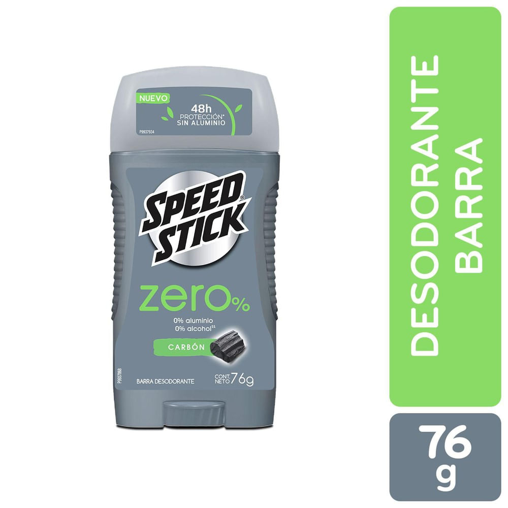Desodorante en barra Speed Stick zero% carbón 76 g