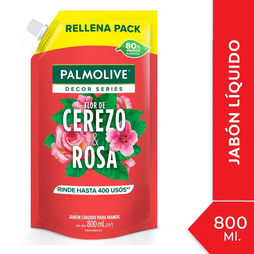 Jabón líquido Palmolive cerezo & rosa 800 ml