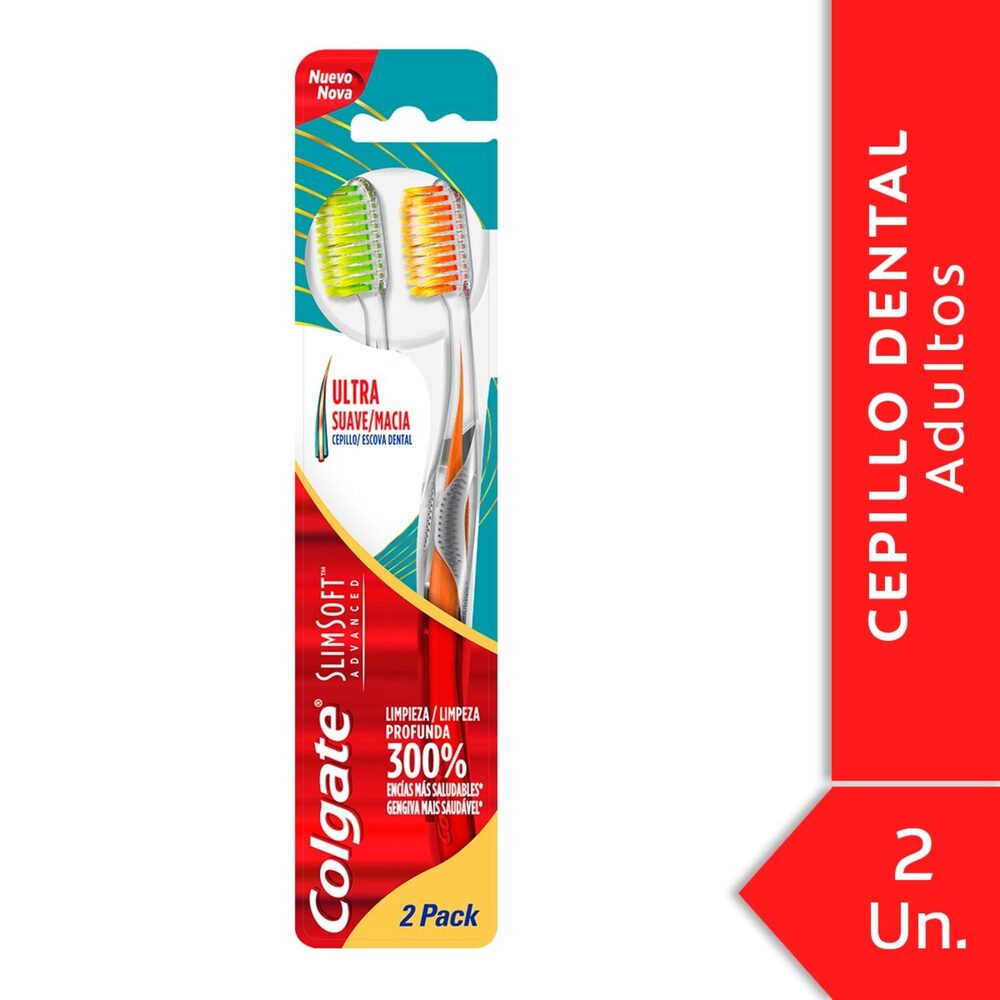 Cepillo de dientes Colgate slim soft ultra suave 2 un