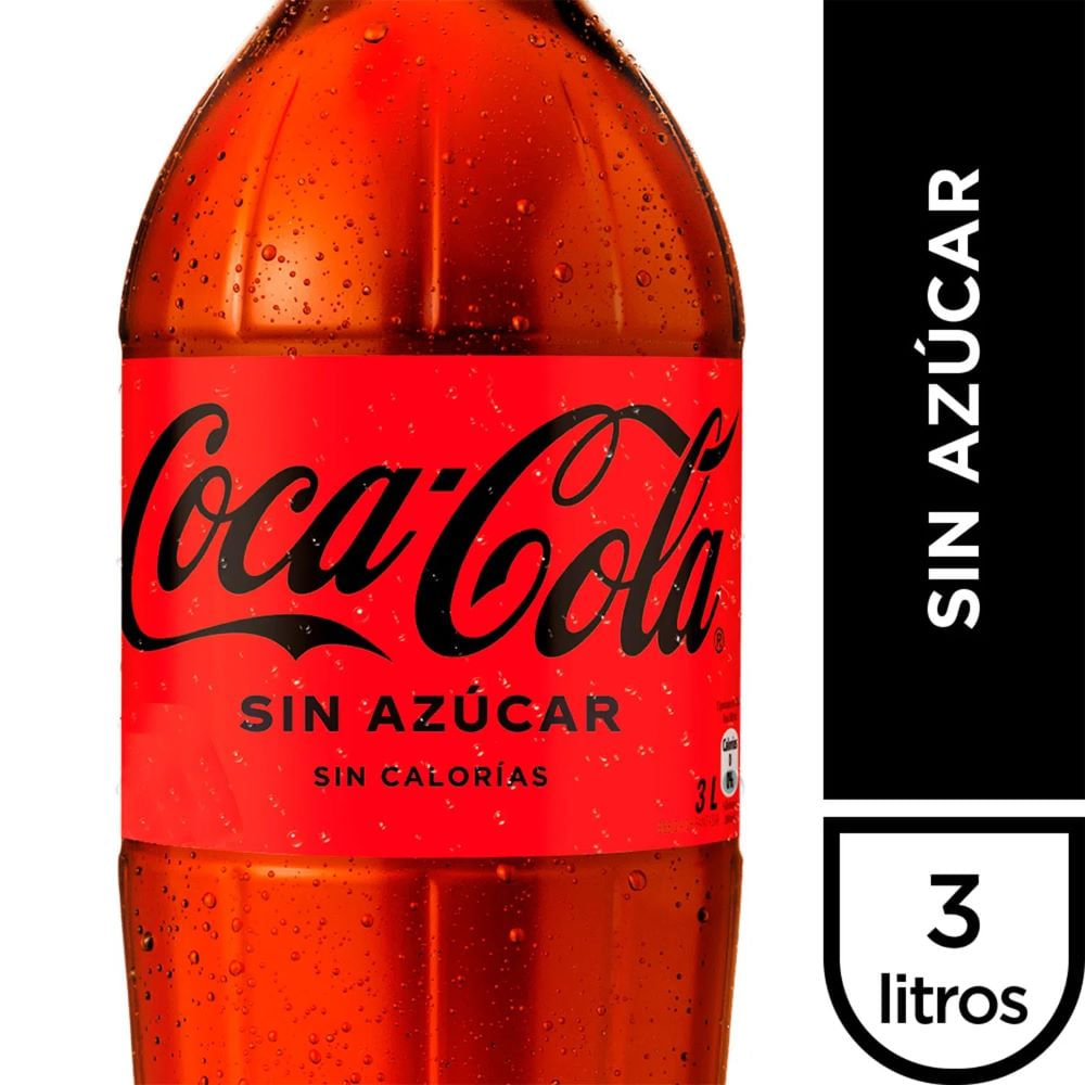 Bebida Coca Cola zero desechable 3 L