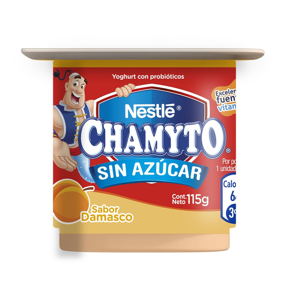 Yoghurt batido Chamyto sin azúcar damasco 115 g