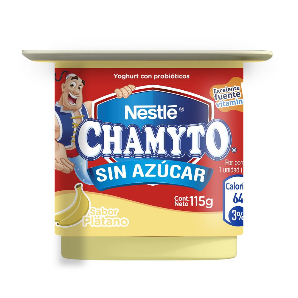 Yoghurt batido Chamyto sin azúcar plátano 115 g