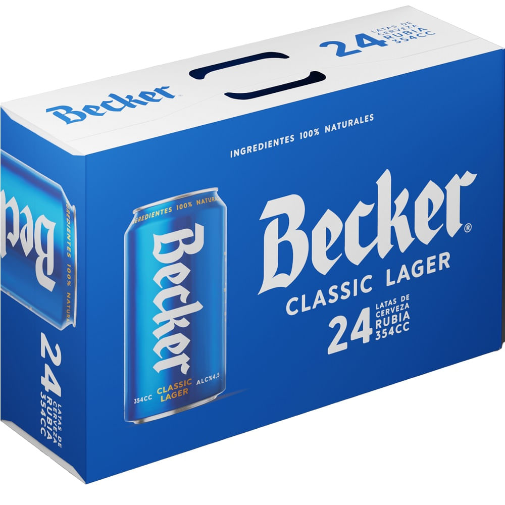 Pack Cerveza Becker lata 24 un de 354 cc