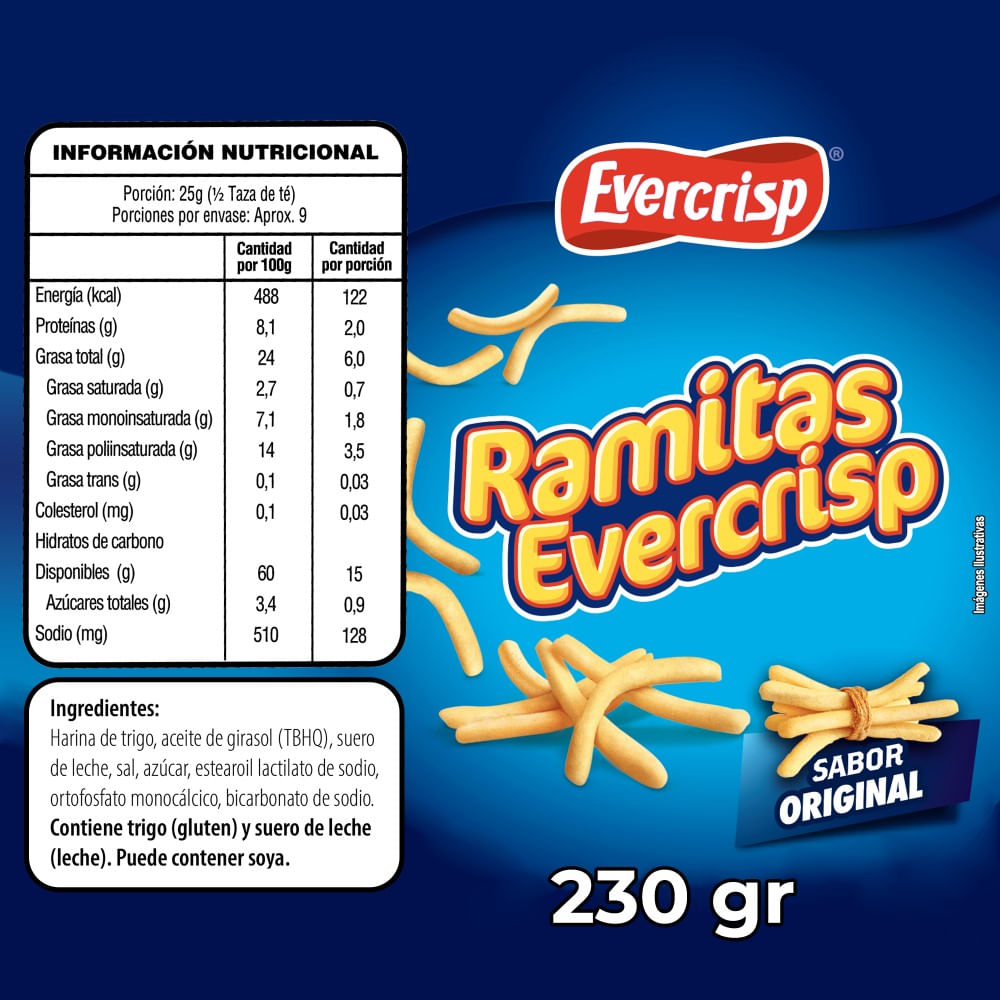 Ramitas Evercrisp sabor original 230 g