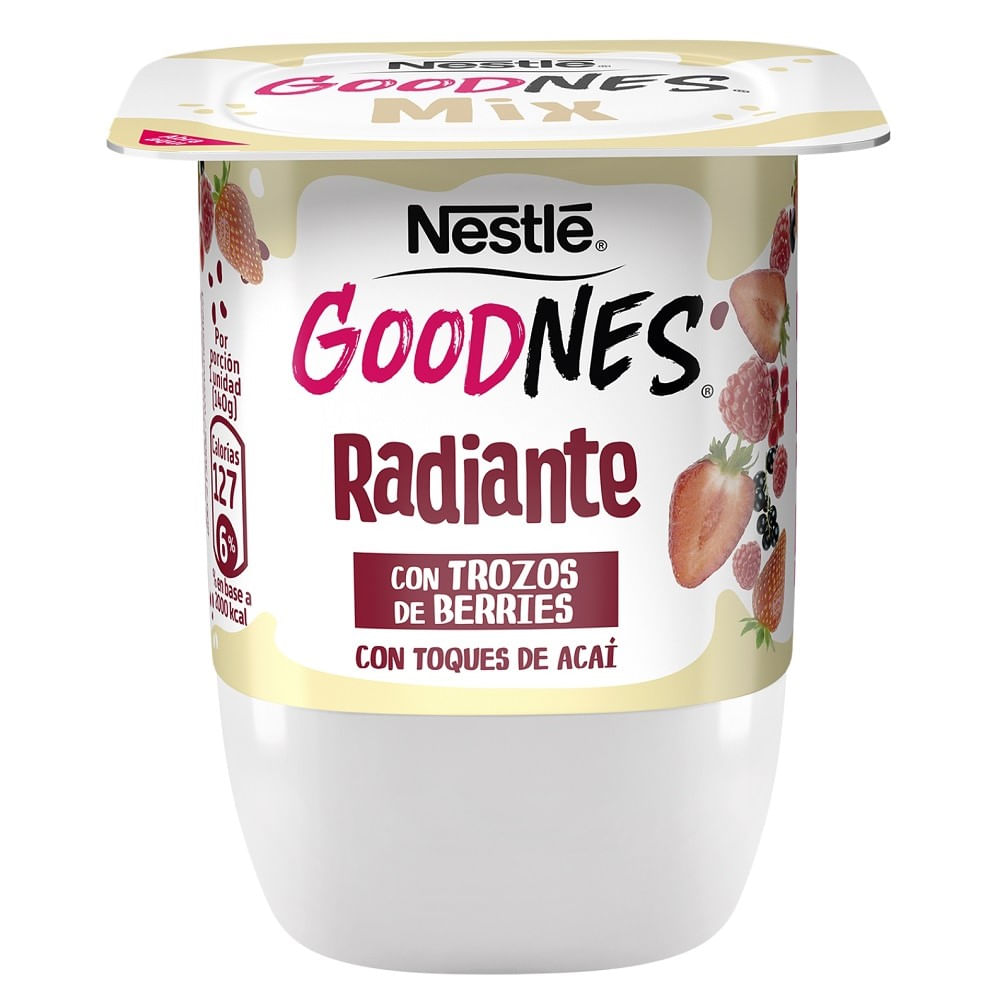 Yoghurt goodnes mix trozos de berries con toques de acaí 140 g