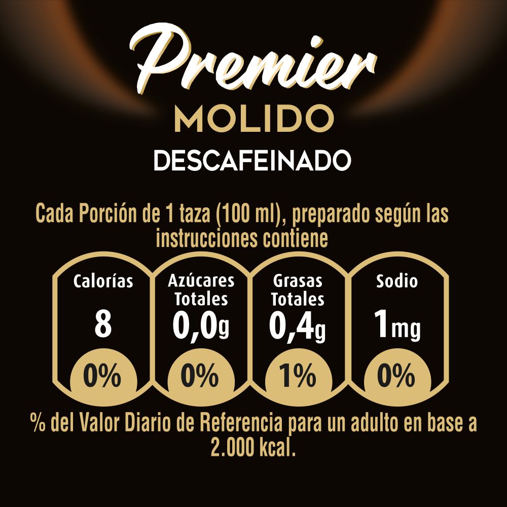 Café Premier descafeinado molido 250 g