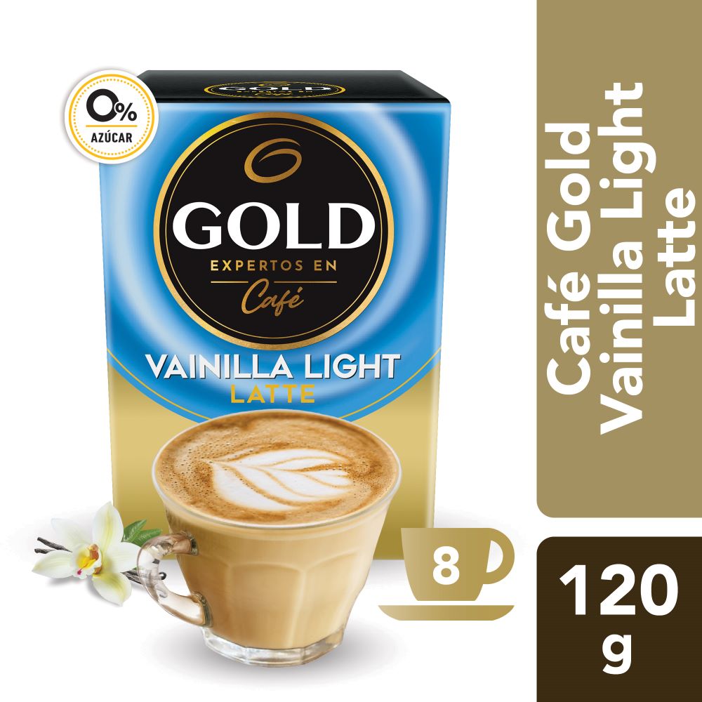 Pack Café Gold vainilla light 8 un