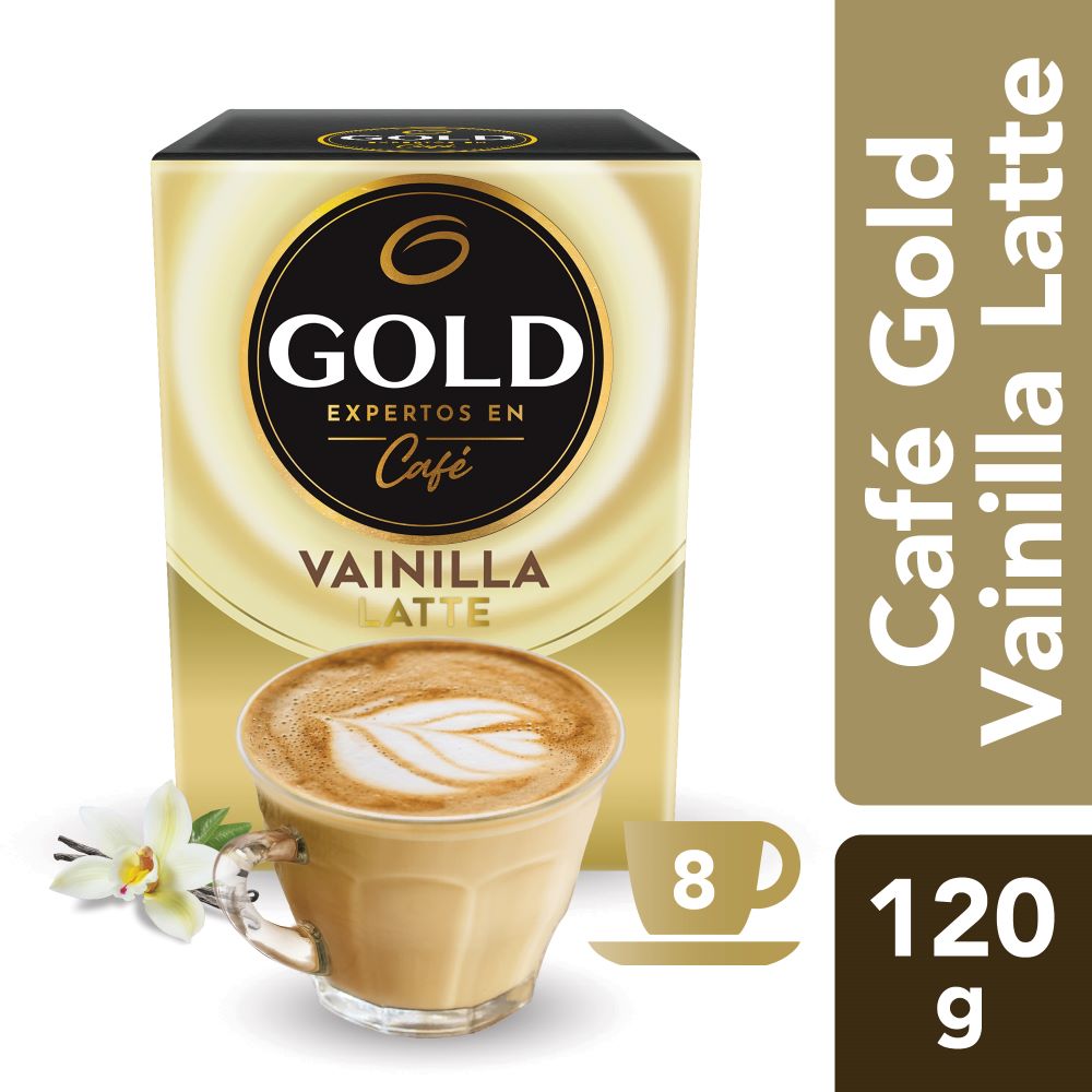 Pack Café Gold vainilla 8 sobres de 19 g