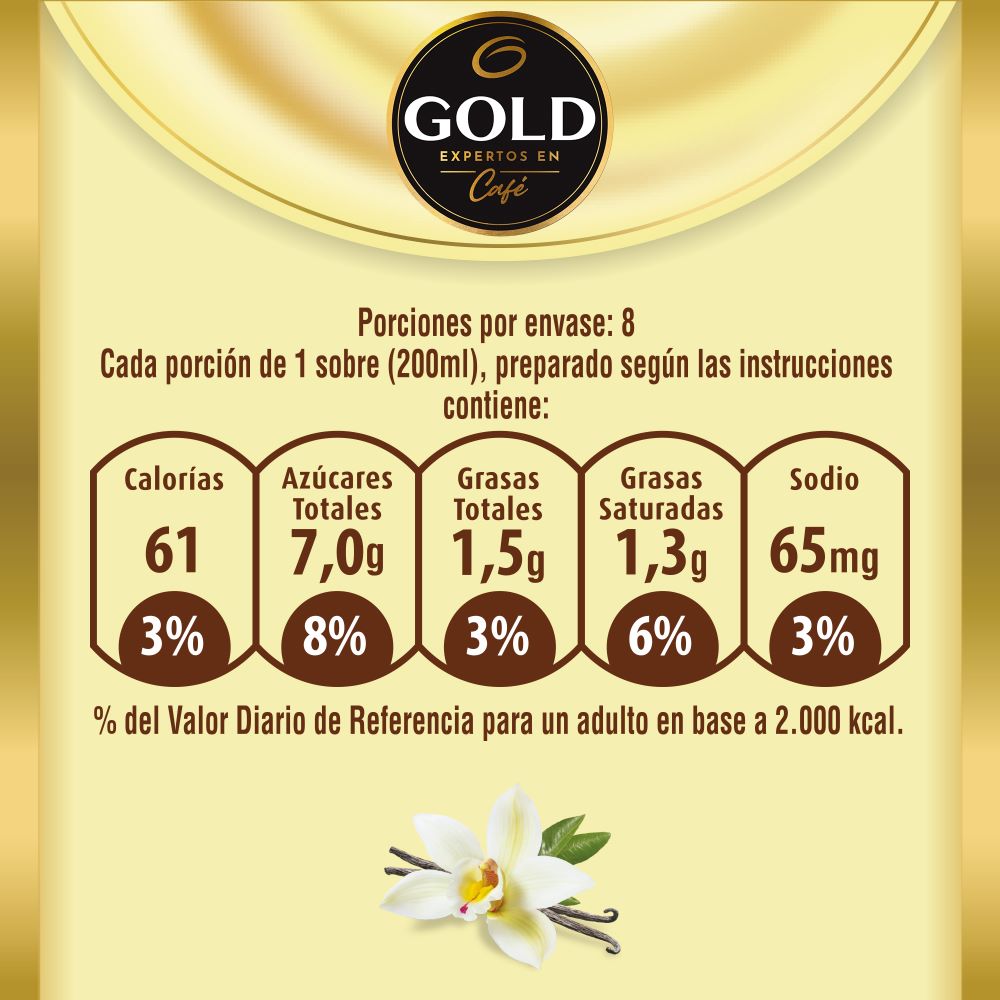 Pack Café Gold vainilla 8 sobres de 19 g Pack Café Gold vainilla 8 sobres de 19 g