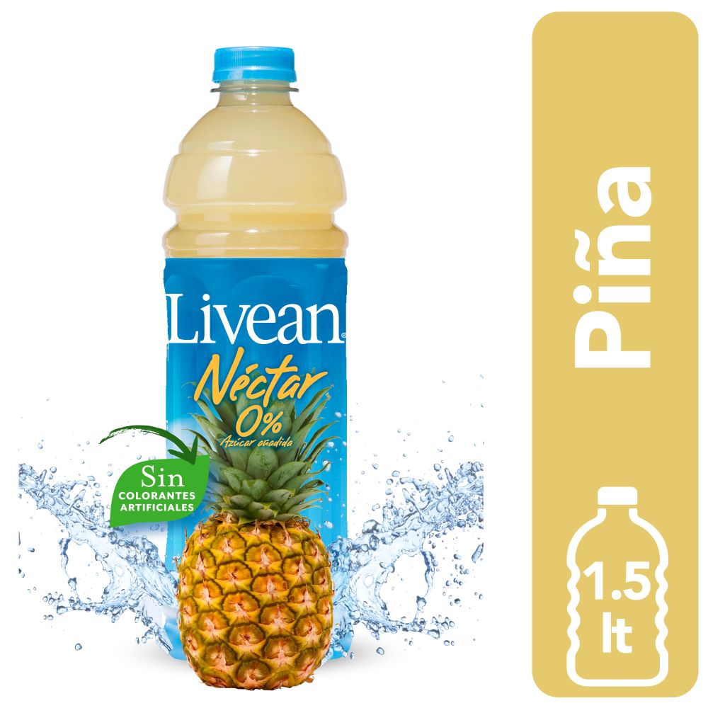 Néctar Livean piña 0% azúcar botella 1.5 L