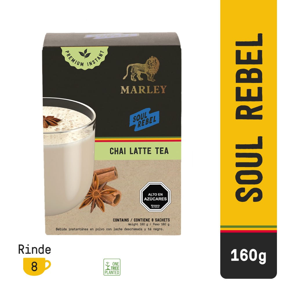 Café soul rebel Marley chai latte tea 8 un caja 160 g
