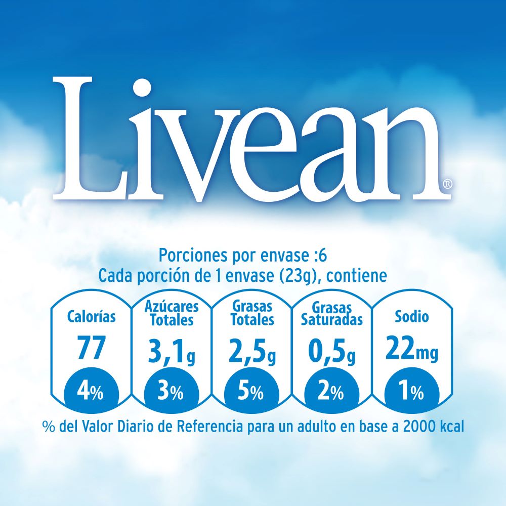 Pack barra cereal Livean maní y pasas 6 un de 23 g Pack barra cereal Livean maní y pasas 6 un de 23 g