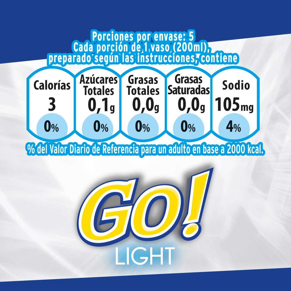 Bebida en polvo Zuko Go light blue rinde 1 L