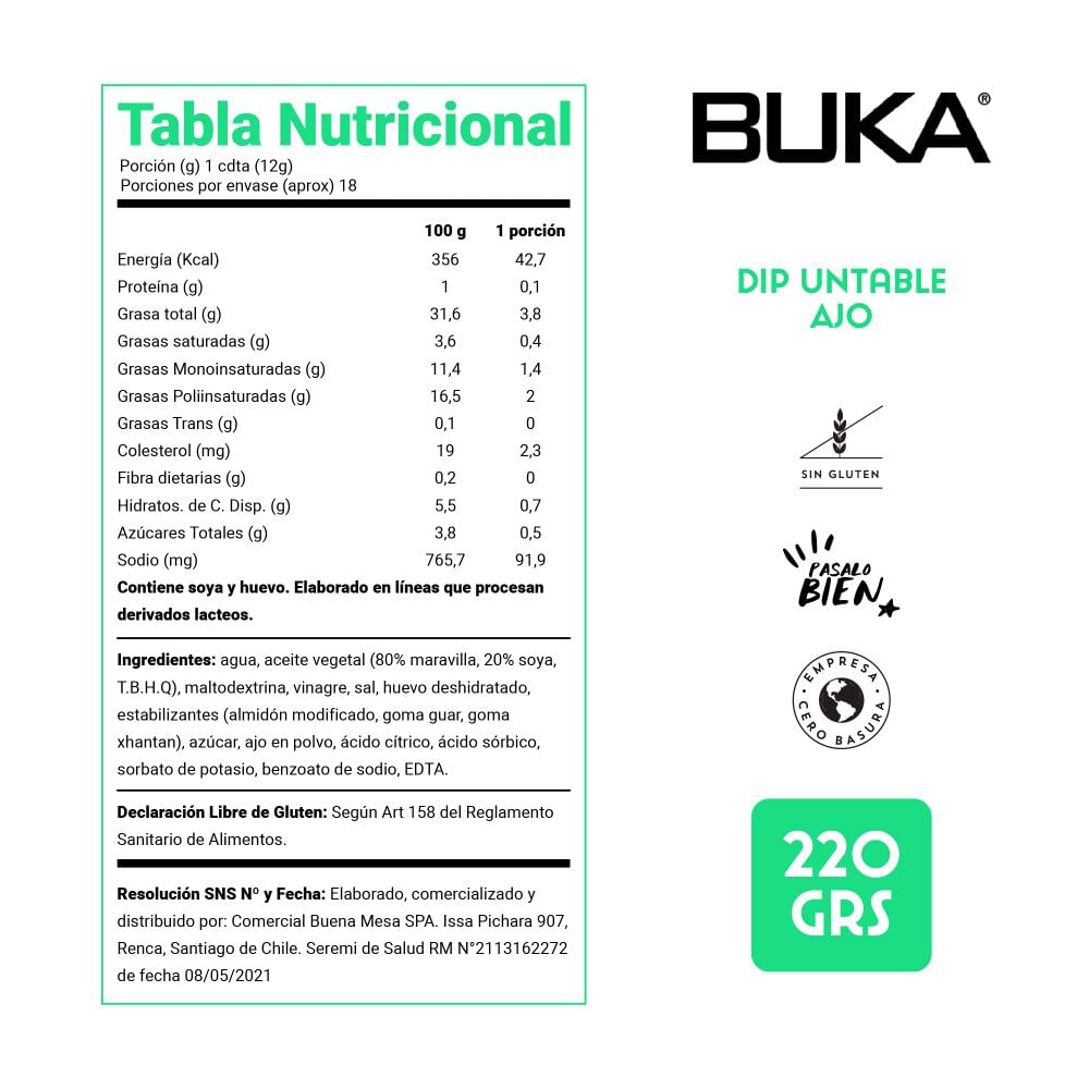 Pasta dip untable Buka ajo 220 g Pasta dip untable Buka ajo 220 g