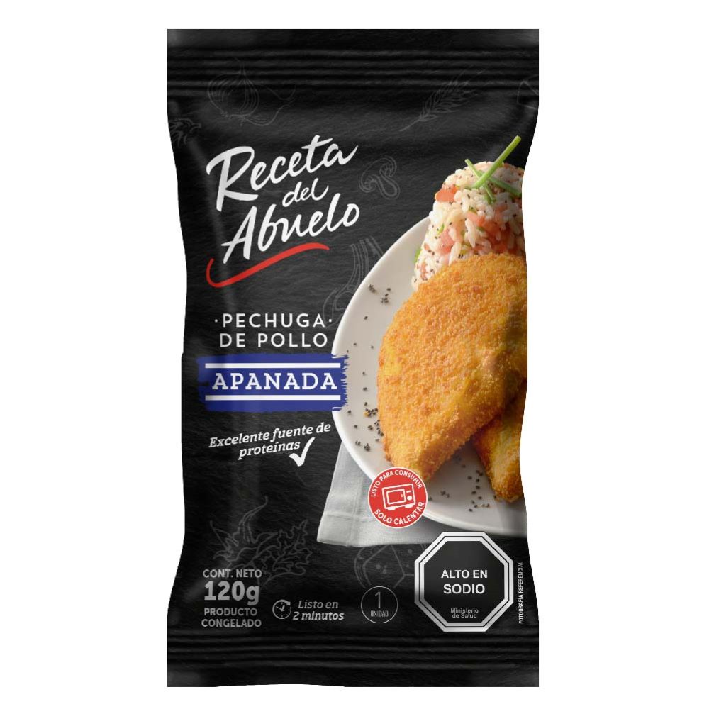Pechuga de pollo apanada Receta del Abuelo 1 un 120 g Pechuga de pollo apanada Receta del Abuelo 1 un 120 g