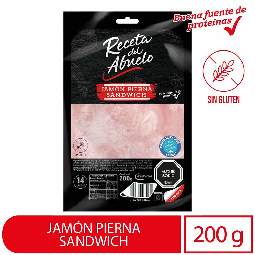 Jamon Pierna Sandwich Rda 200 Gr