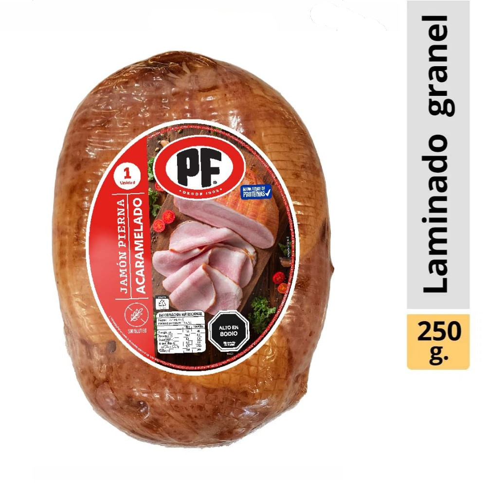 Jamón pierna PF acaramelado granel 100 g Jamón pierna PF acaramelado granel 100 g