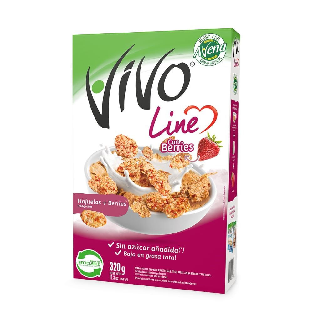 Cereal Vivo line Costa hojuelas integrales y berries 320 g