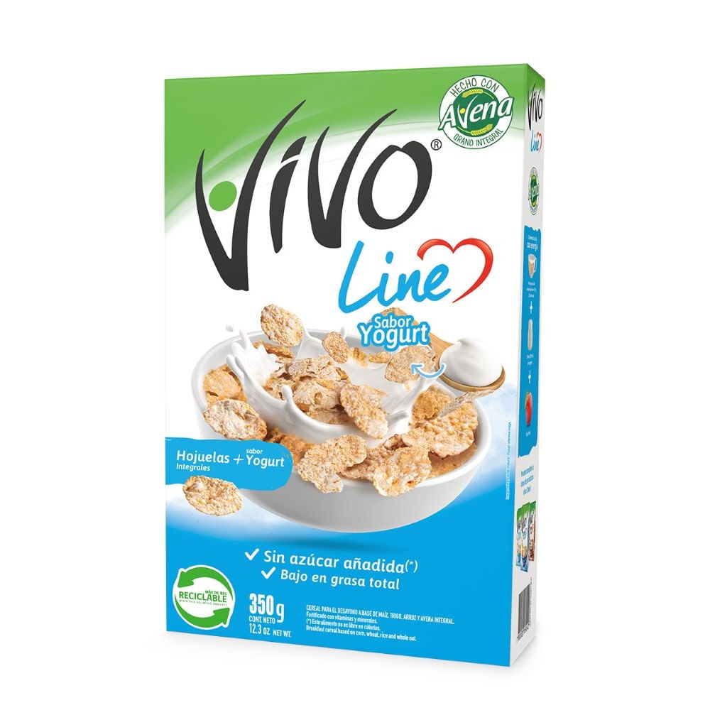 Cereal Vivo line Costa hojuelas integrales sabor yoghurt 350 g