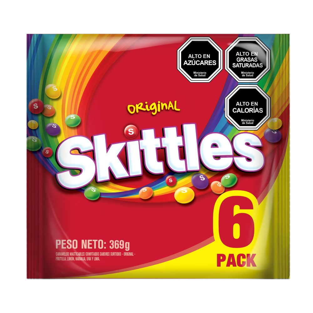 Pack caramelos Skittles original 369 g