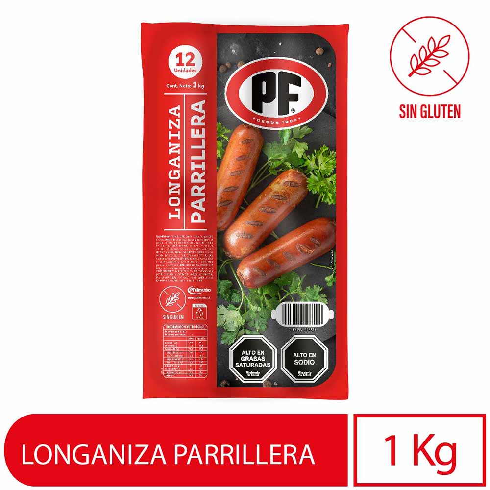 Longaniza parrillera PF 12 un 1 Kg