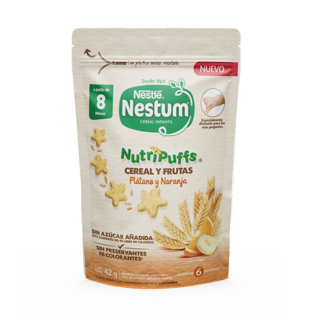 Snacks nutripuffs Nestum plátano naranja 42 g