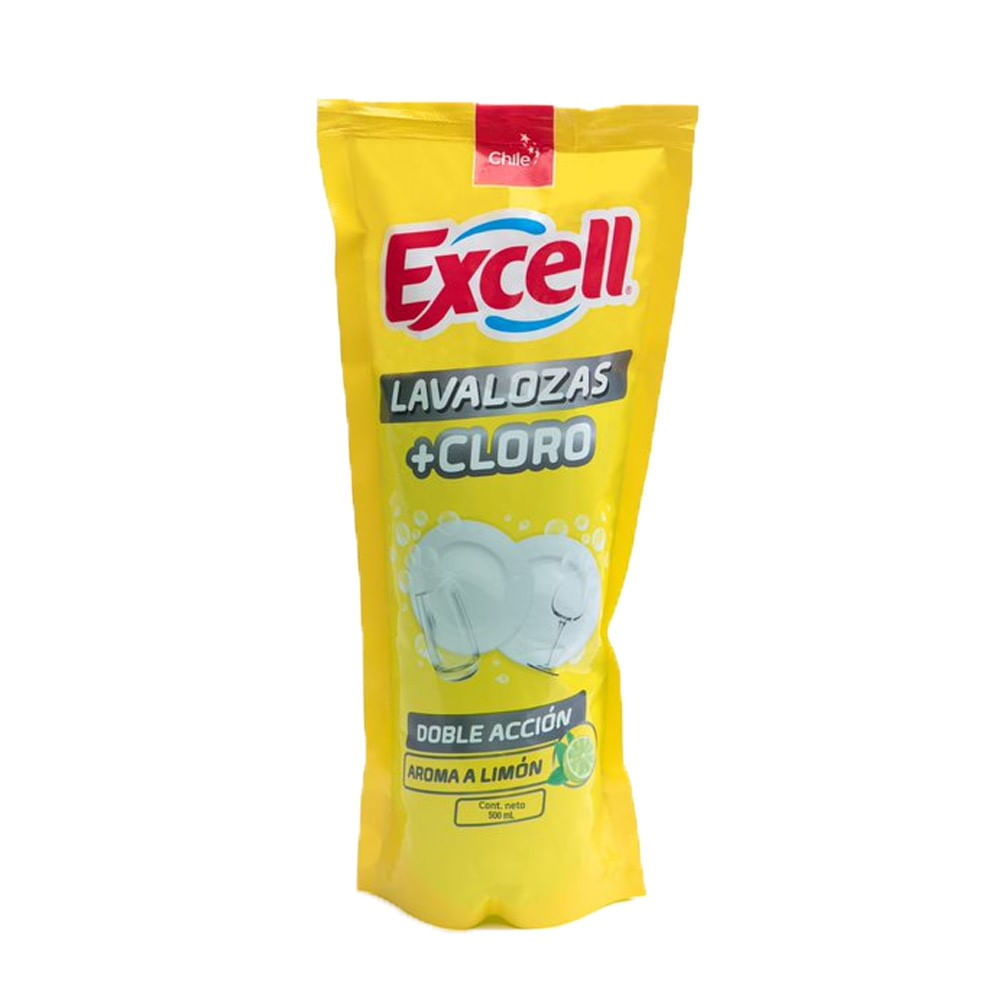 Lavalozas + cloro Ecell aroma limón doypack 500 ml